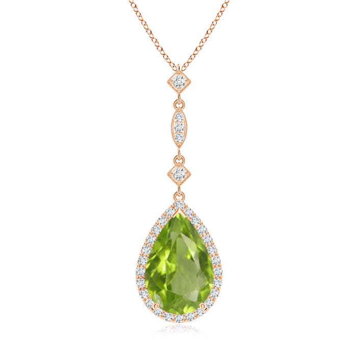 AA - Peridot / 3.66 CT / 14 KT Rose Gold