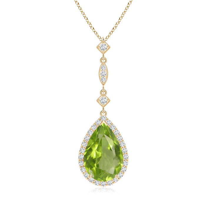 AA - Peridot / 3.66 CT / 14 KT Yellow Gold