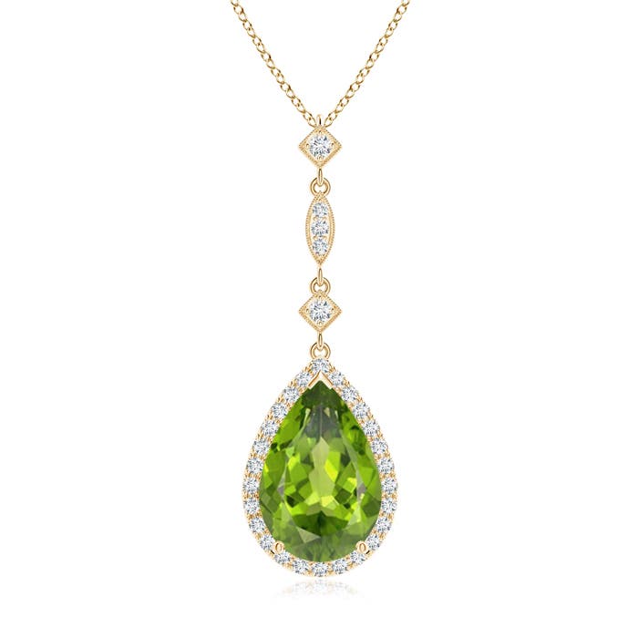 AAA - Peridot / 3.66 CT / 14 KT Yellow Gold