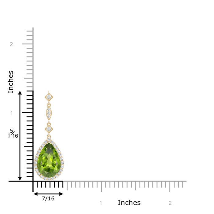 AAA - Peridot / 3.66 CT / 14 KT Yellow Gold