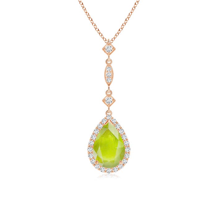 A - Peridot / 1.44 CT / 14 KT Rose Gold