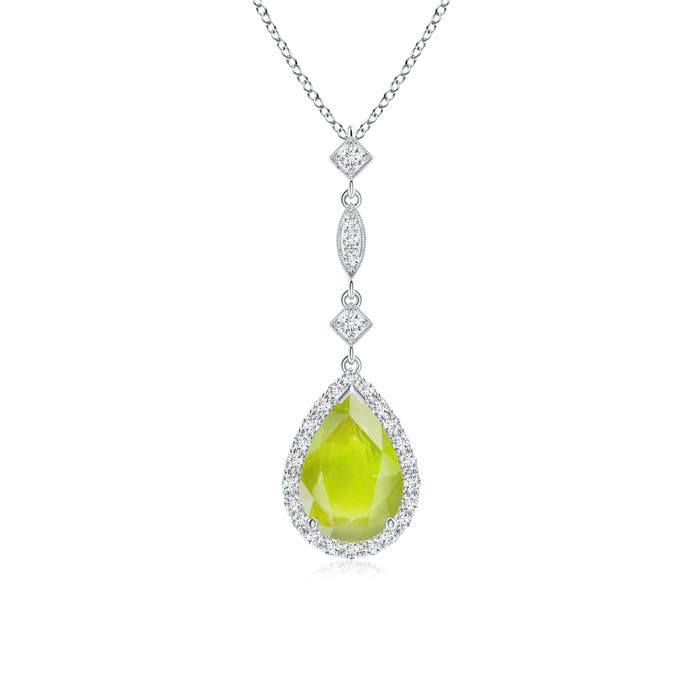 A - Peridot / 1.44 CT / 14 KT White Gold