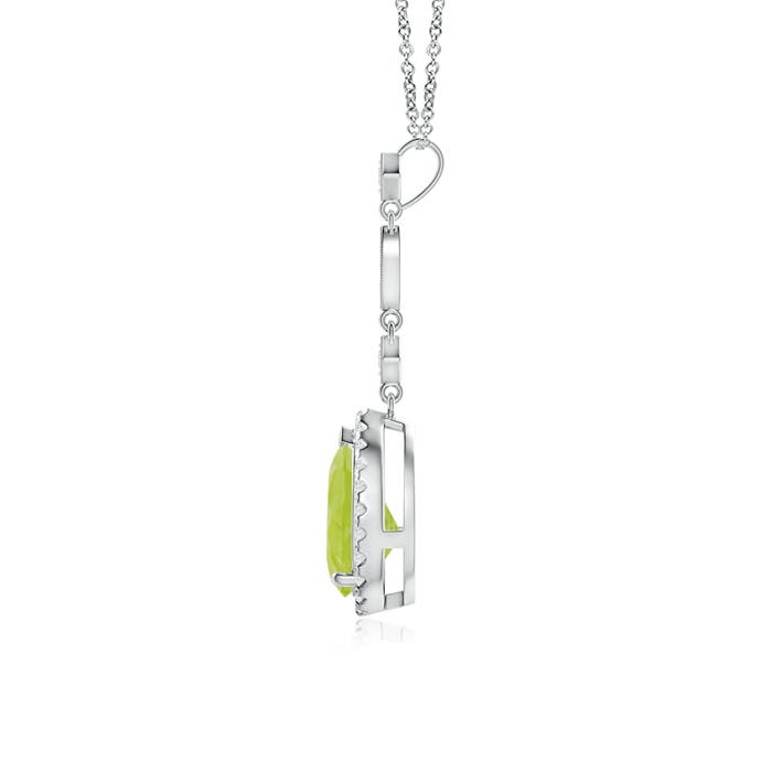 A - Peridot / 1.44 CT / 14 KT White Gold