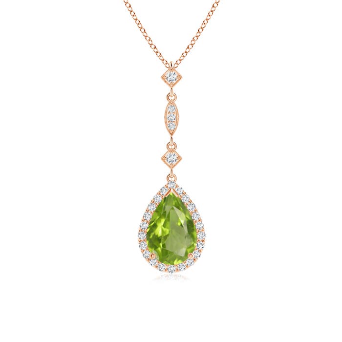 AA - Peridot / 1.44 CT / 14 KT Rose Gold