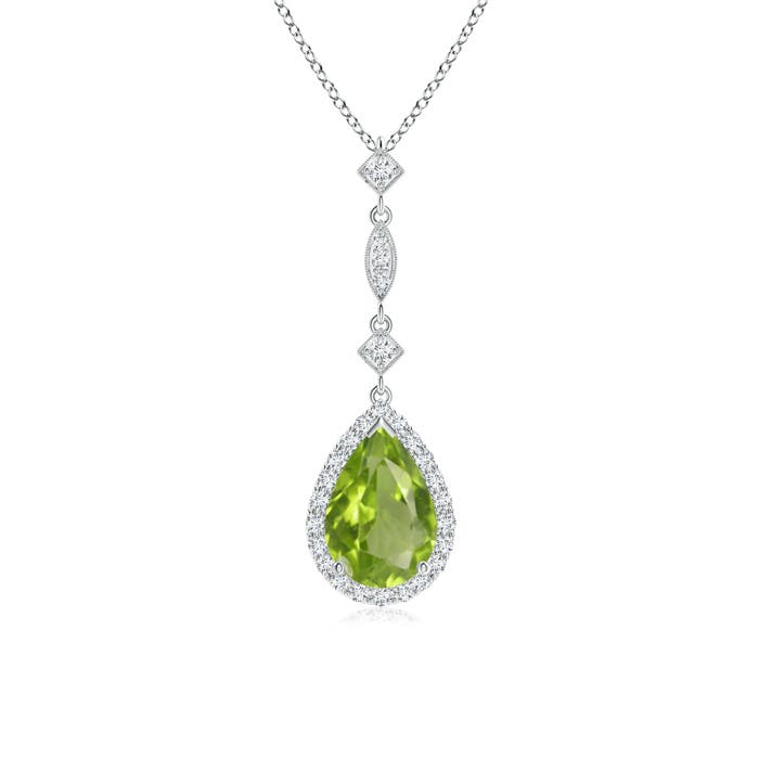 AA - Peridot / 1.44 CT / 14 KT White Gold