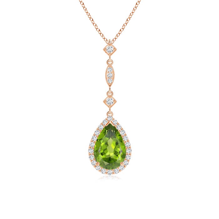 AAA - Peridot / 1.44 CT / 14 KT Rose Gold