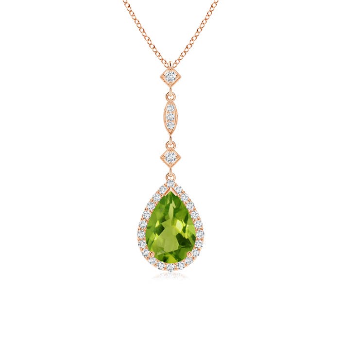 AAAA - Peridot / 1.44 CT / 14 KT Rose Gold