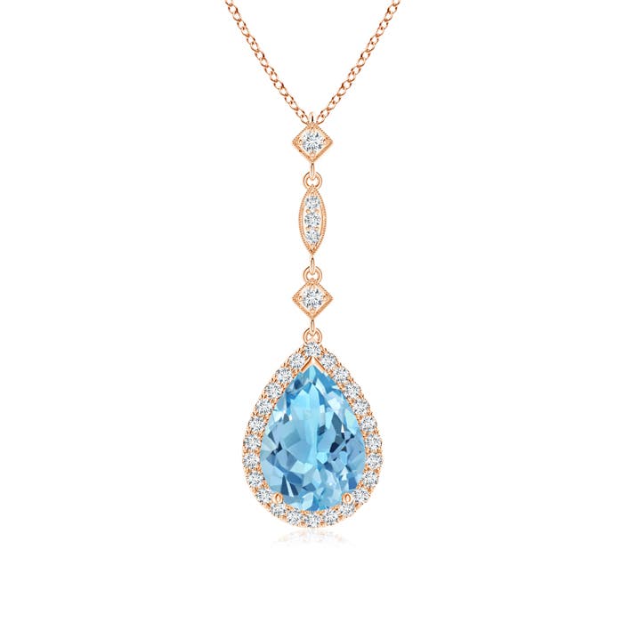 A - Swiss Blue Topaz / 2.48 CT / 14 KT Rose Gold