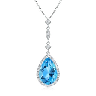 Pear AAA Swiss Blue Topaz