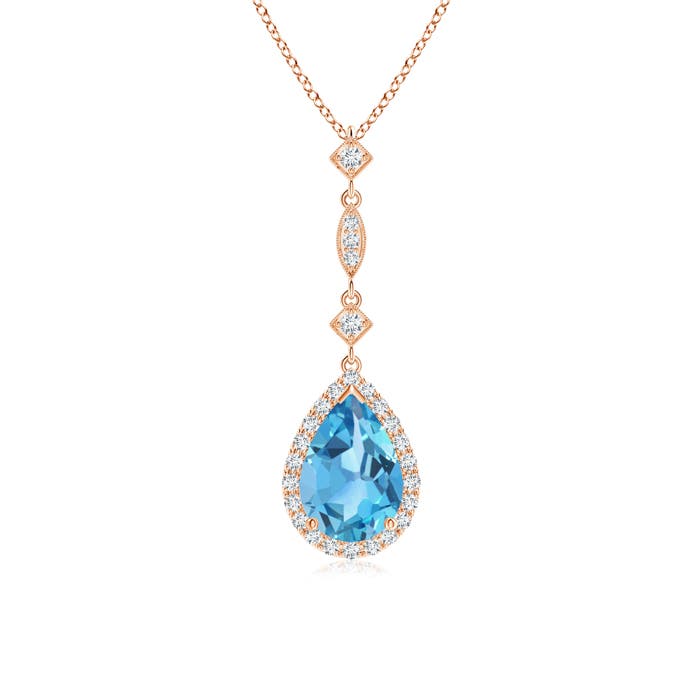 AA - Swiss Blue Topaz / 1.79 CT / 14 KT Rose Gold