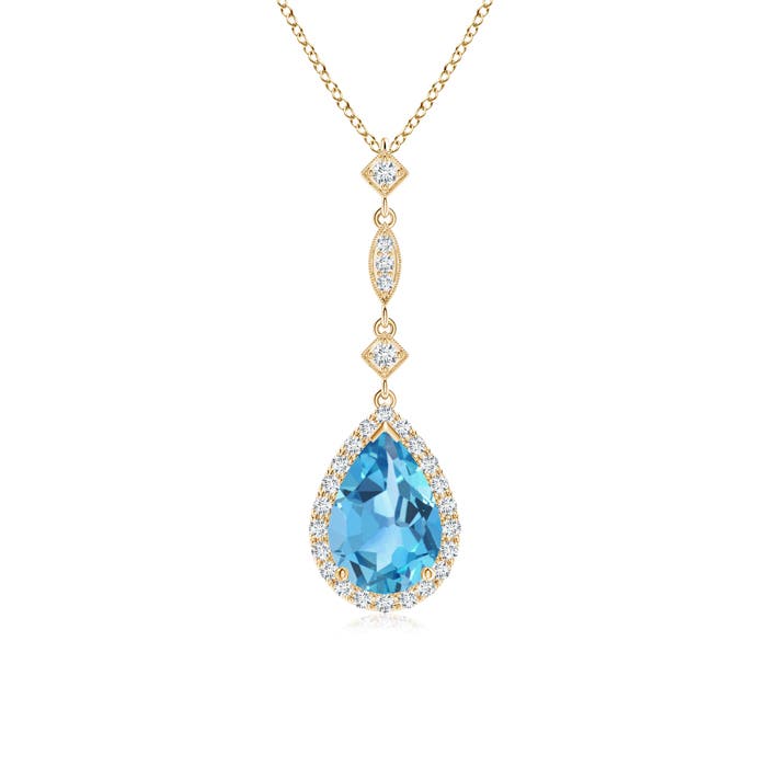 AA - Swiss Blue Topaz / 1.79 CT / 14 KT Yellow Gold