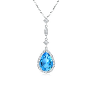 Pear AAAA Swiss Blue Topaz