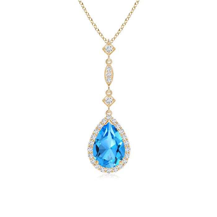 AAAA - Swiss Blue Topaz / 1.79 CT / 14 KT Yellow Gold