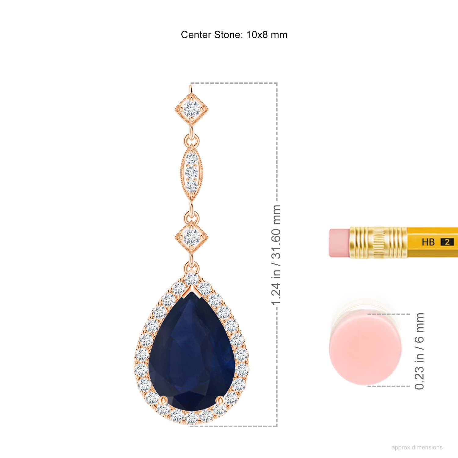 A - Blue Sapphire / 3.18 CT / 14 KT Rose Gold