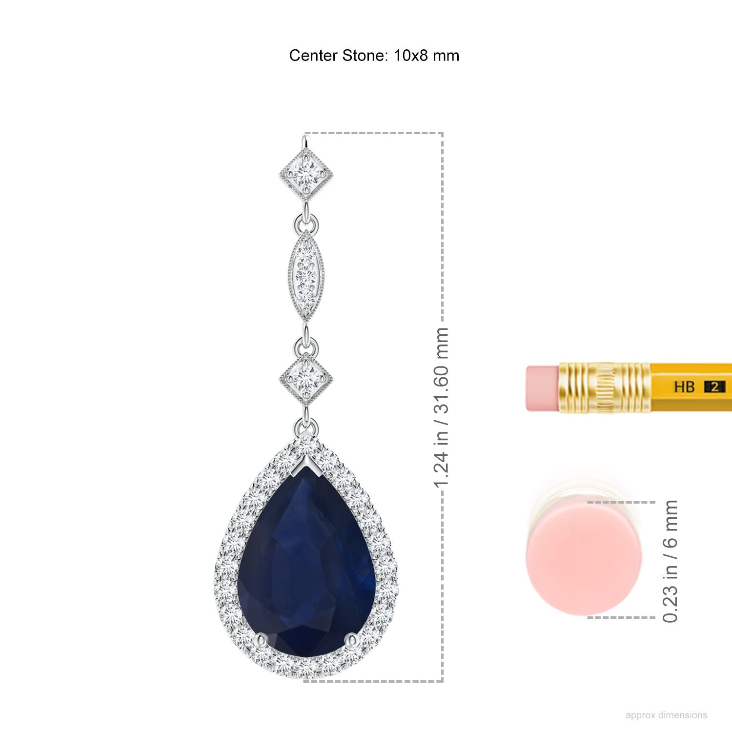 A - Blue Sapphire / 3.18 CT / 14 KT White Gold