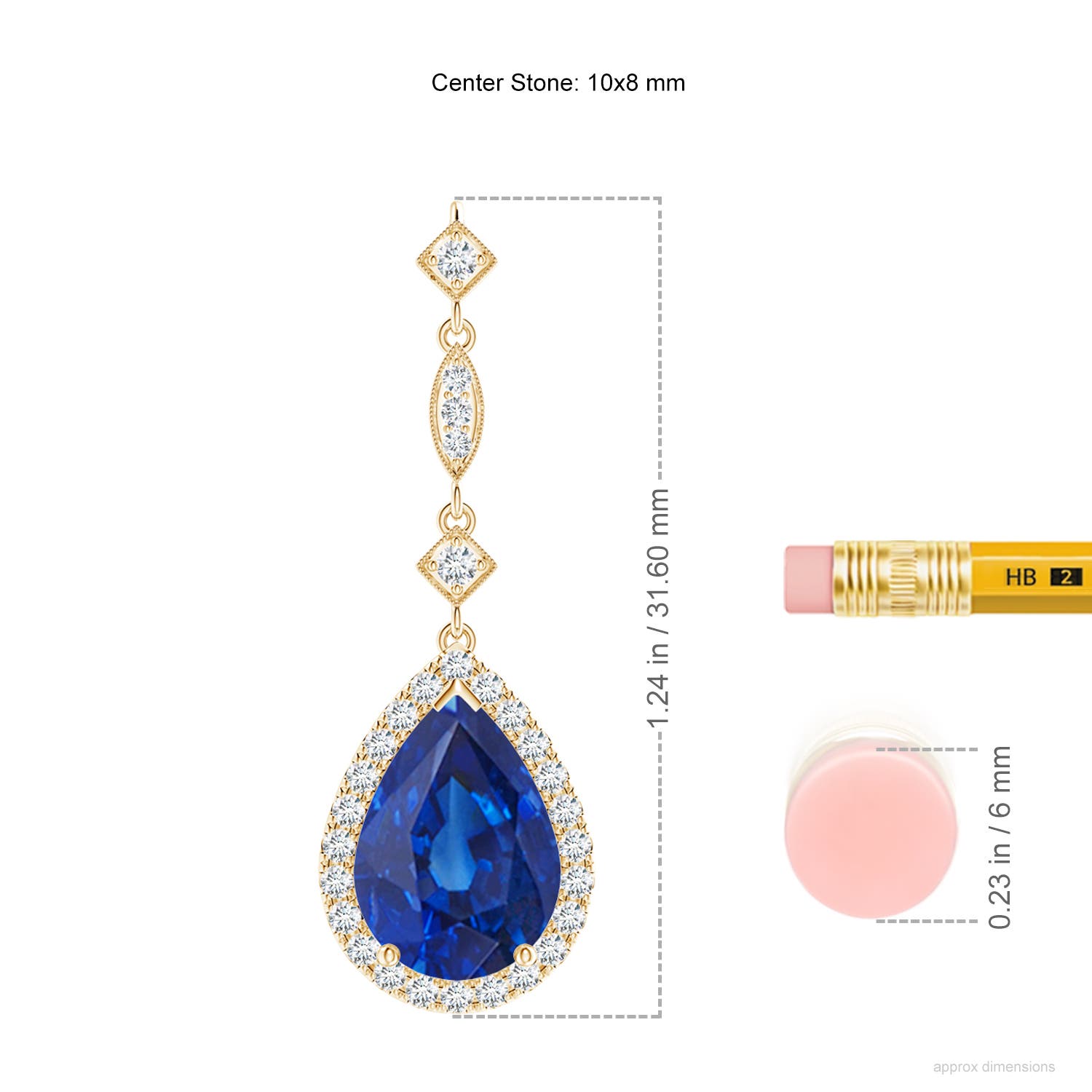 AAA - Blue Sapphire / 3.18 CT / 14 KT Yellow Gold