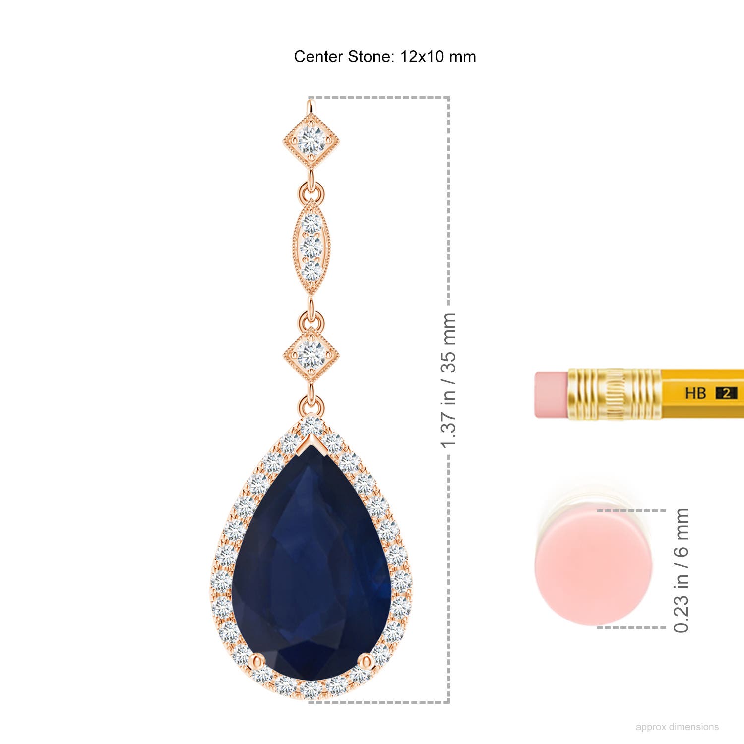 A - Blue Sapphire / 5.31 CT / 14 KT Rose Gold