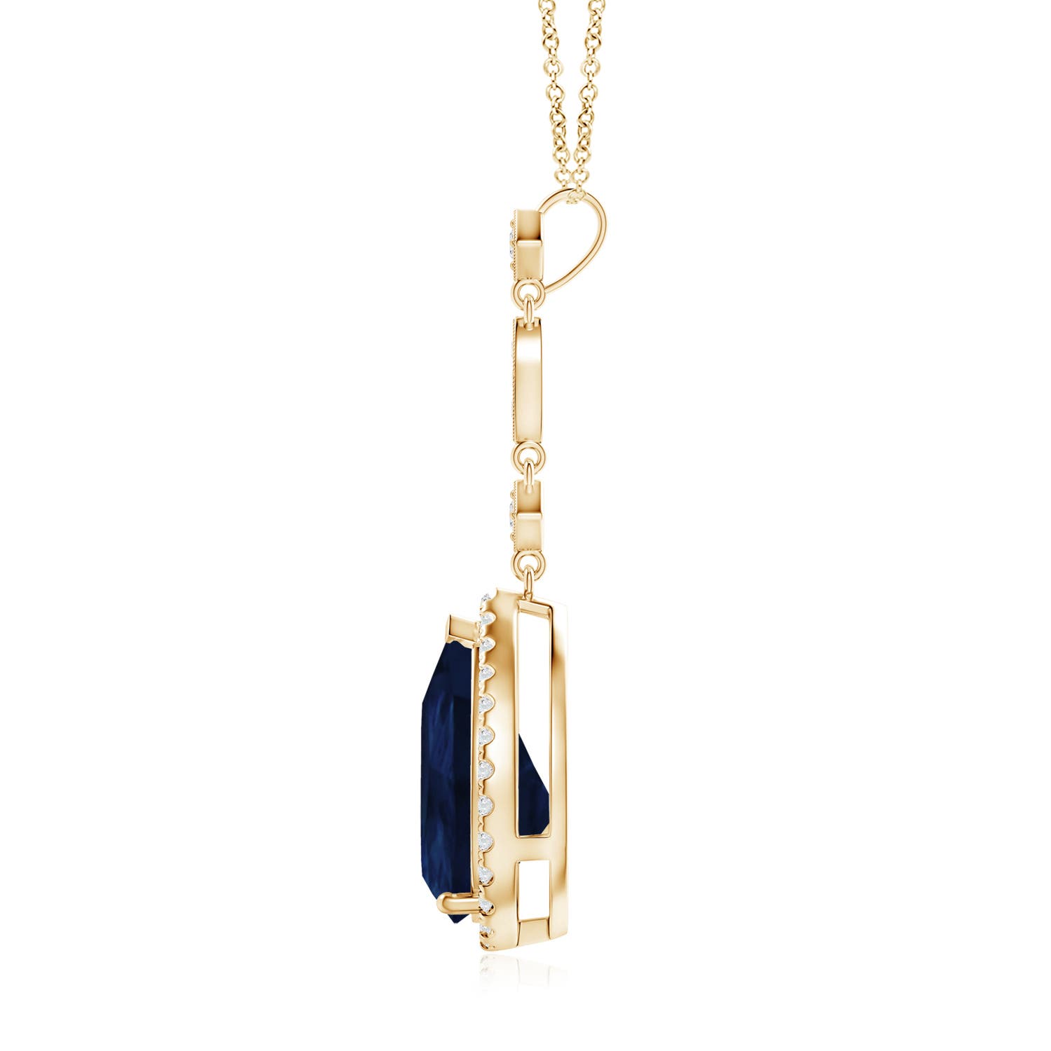 A - Blue Sapphire / 5.31 CT / 14 KT Yellow Gold