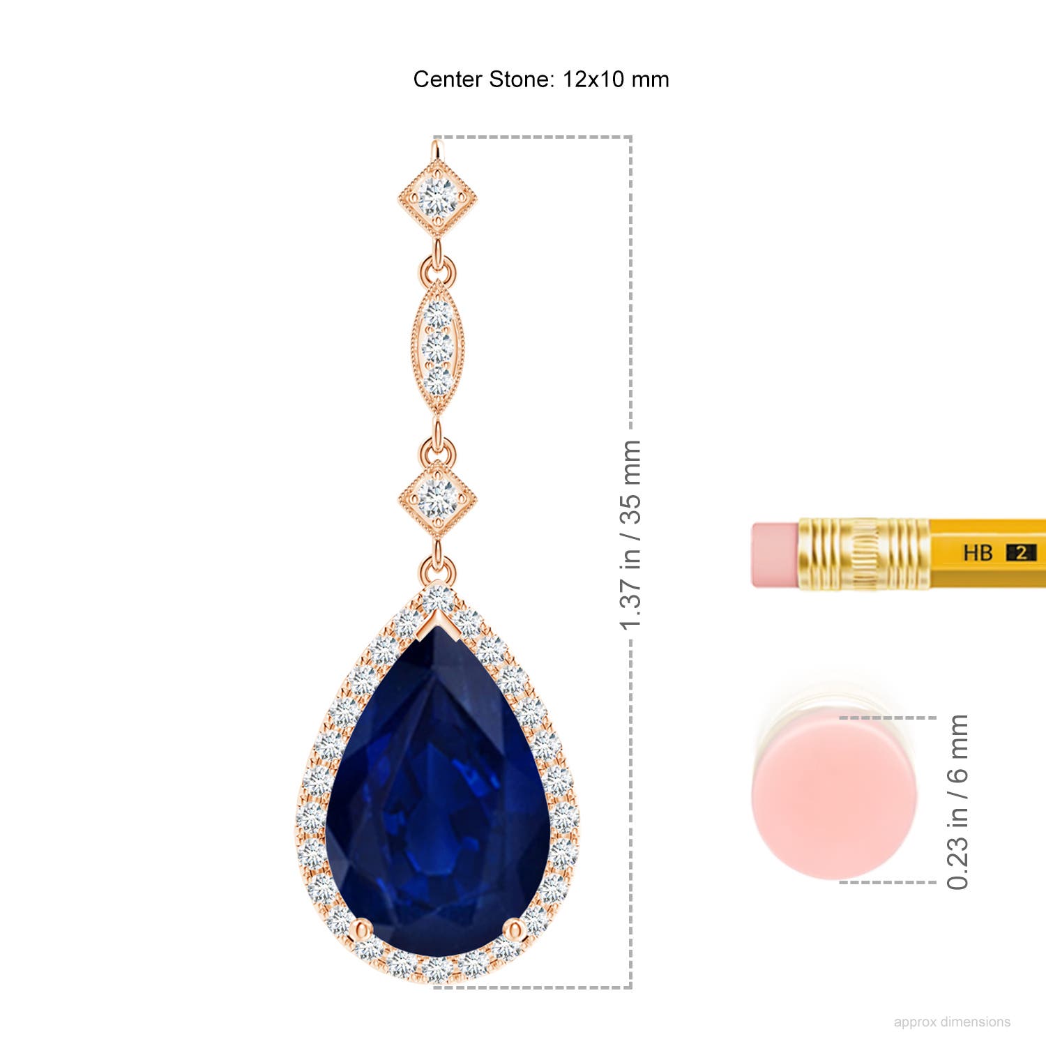 AA - Blue Sapphire / 5.31 CT / 14 KT Rose Gold