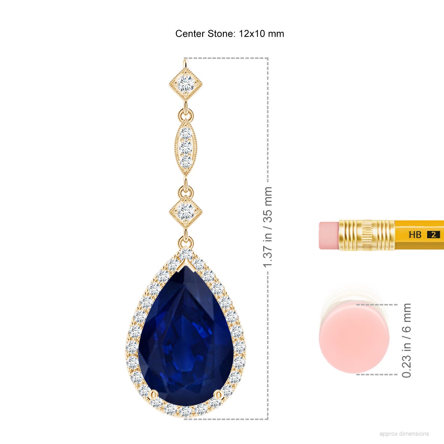 AA - Blue Sapphire / 5.31 CT / 14 KT Yellow Gold