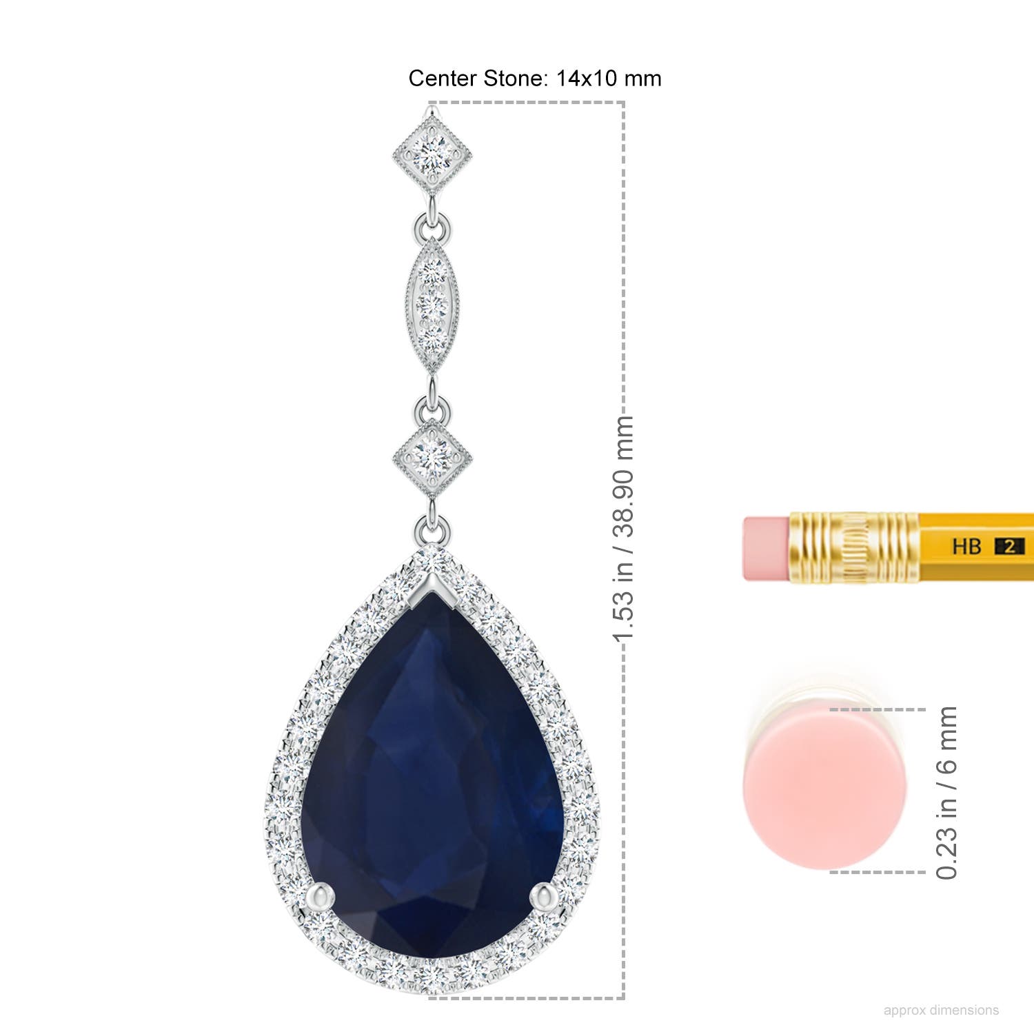 A - Blue Sapphire / 6.87 CT / 14 KT White Gold