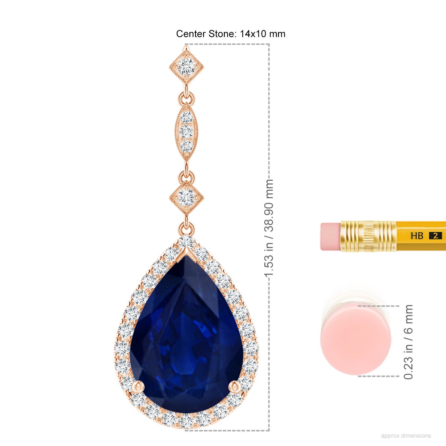 AA - Blue Sapphire / 6.87 CT / 14 KT Rose Gold