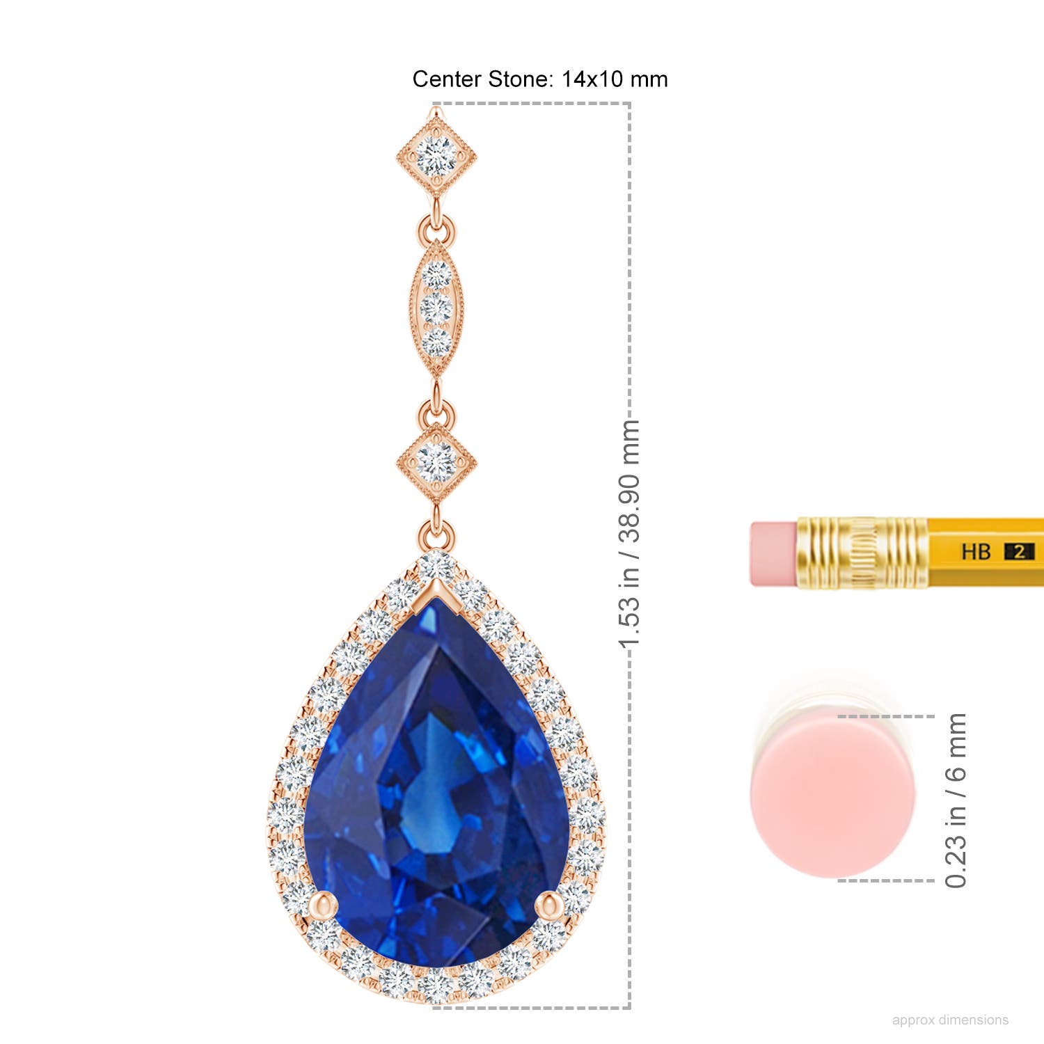 AAA - Blue Sapphire / 6.87 CT / 14 KT Rose Gold