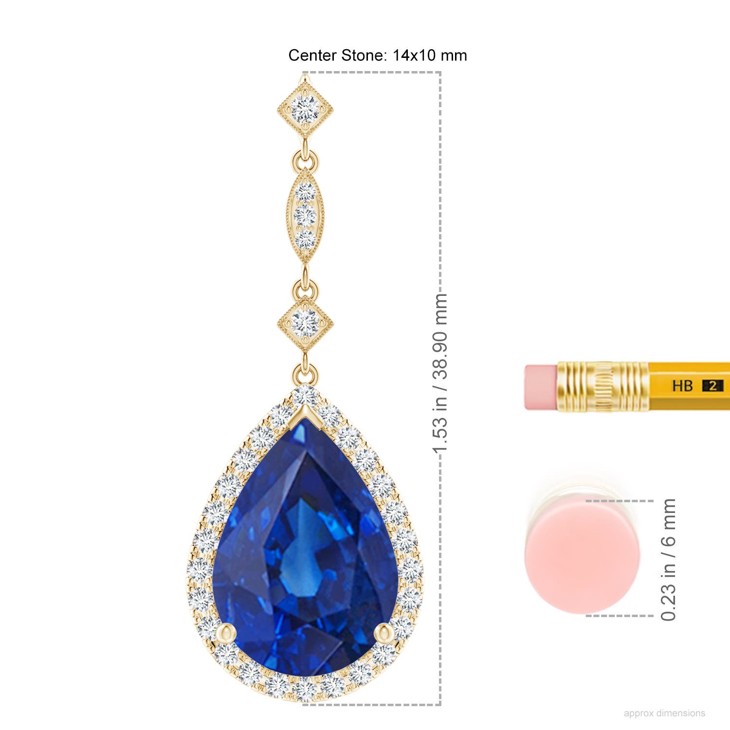 AAA - Blue Sapphire / 6.87 CT / 14 KT Yellow Gold