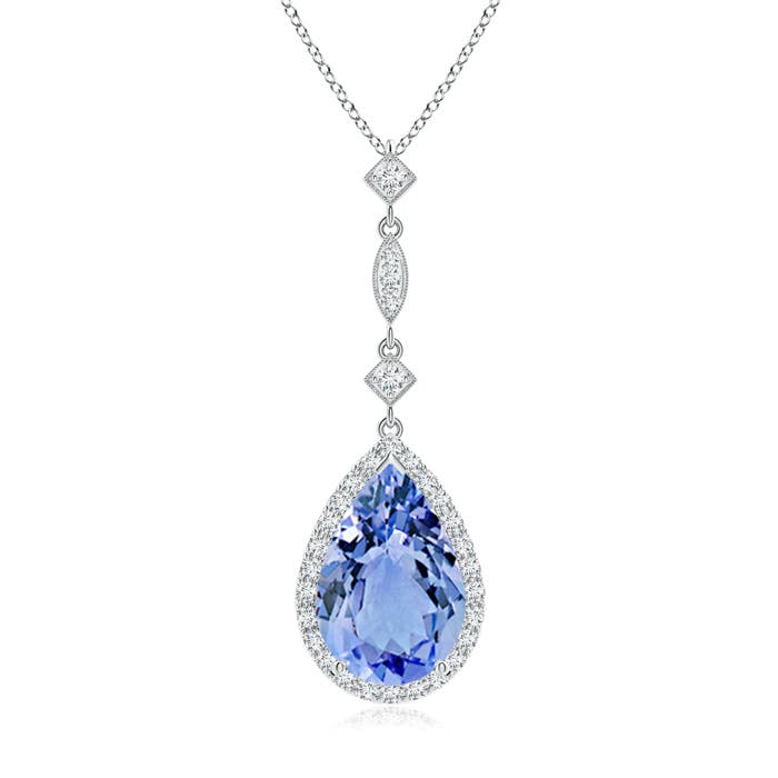 A - Tanzanite / 3.36 CT / 14 KT White Gold