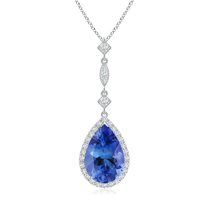 AA - Tanzanite / 3.36 CT / 14 KT White Gold