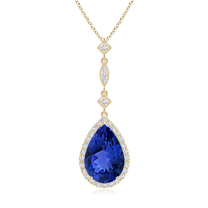 AAA - Tanzanite / 3.36 CT / 14 KT Yellow Gold