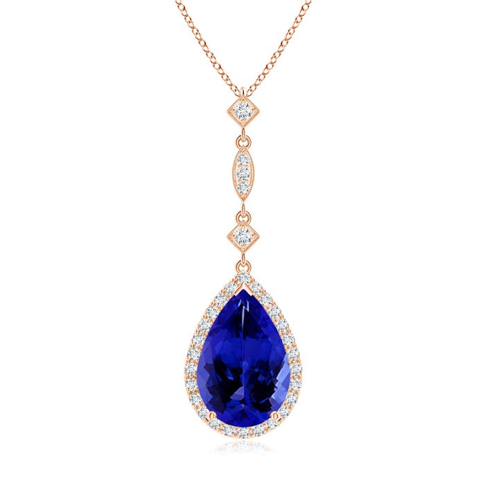 AAAA - Tanzanite / 3.36 CT / 14 KT Rose Gold