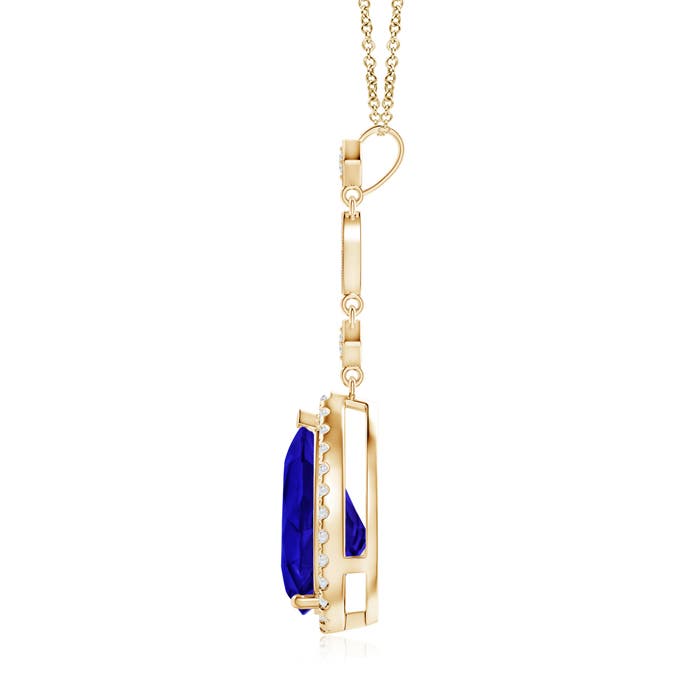 AAAA - Tanzanite / 3.36 CT / 14 KT Yellow Gold