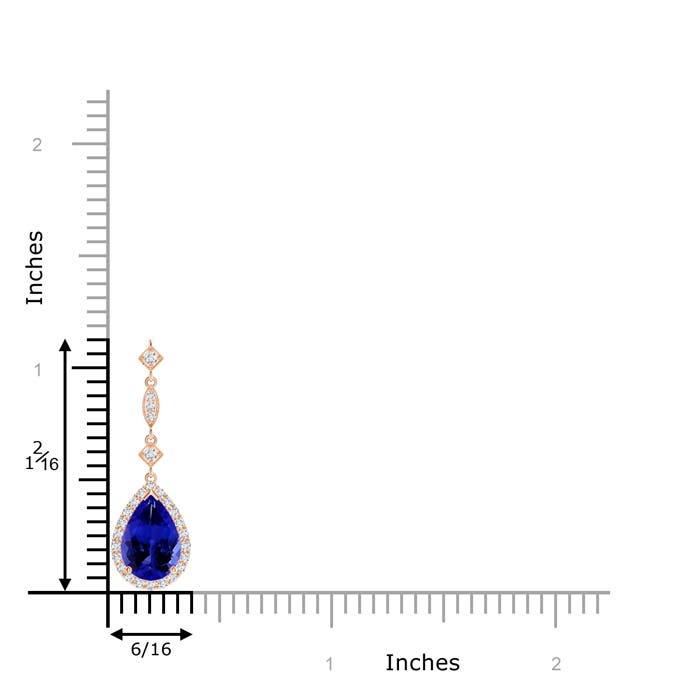 AAAA - Tanzanite / 1.44 CT / 14 KT Rose Gold