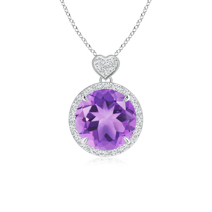 A - Amethyst / 3.4 CT / 14 KT White Gold