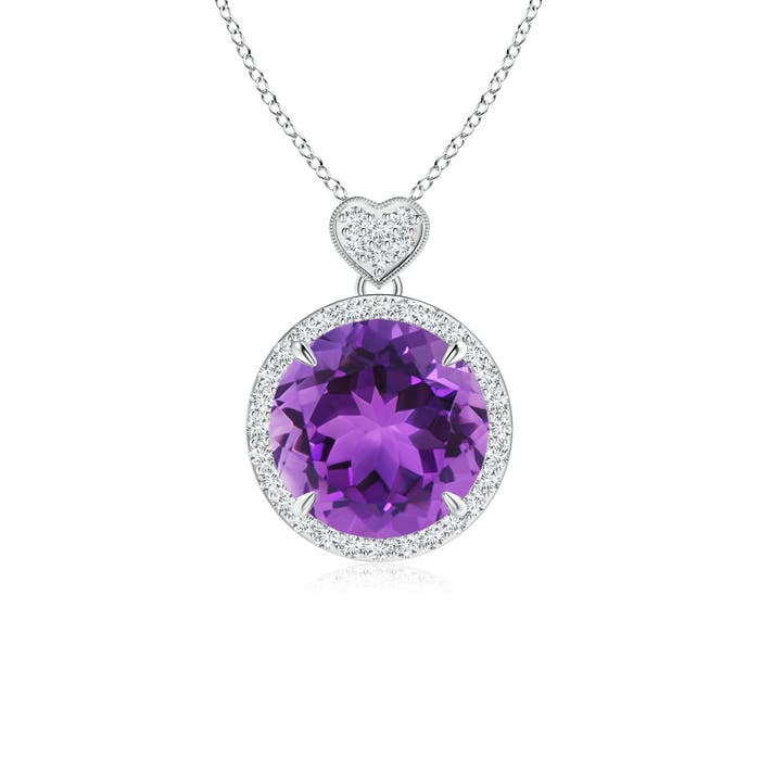 AAA - Amethyst / 3.4 CT / 14 KT White Gold