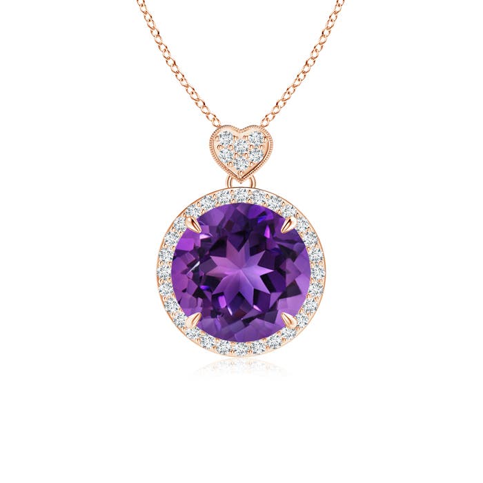 AAAA - Amethyst / 3.4 CT / 14 KT Rose Gold