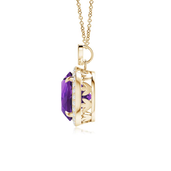 AAAA - Amethyst / 3.4 CT / 14 KT Yellow Gold