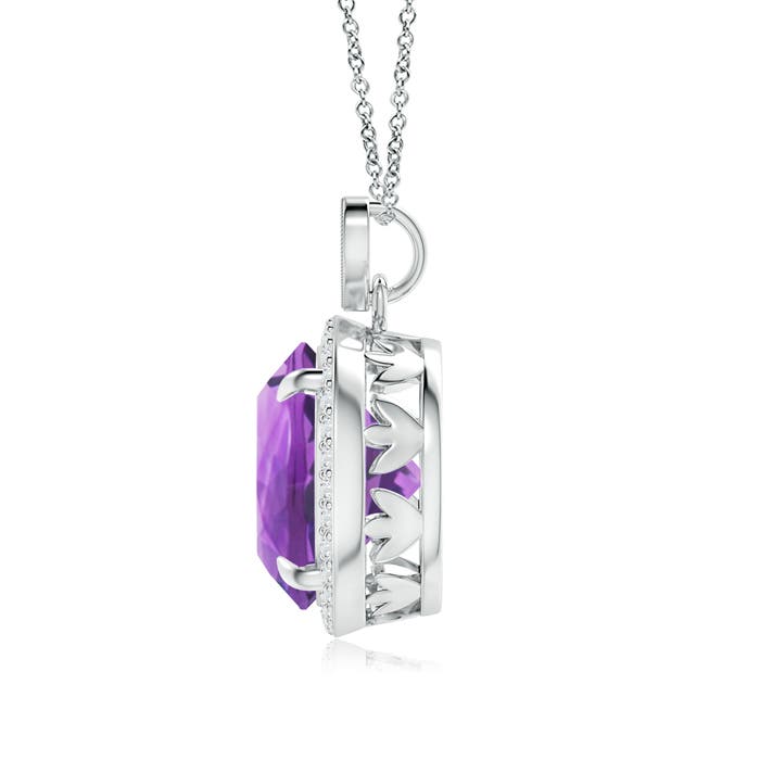 AA - Amethyst / 5.8 CT / 14 KT White Gold