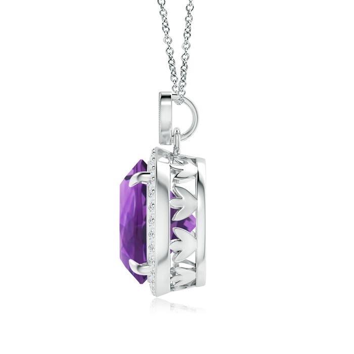 AAA - Amethyst / 5.8 CT / 14 KT White Gold