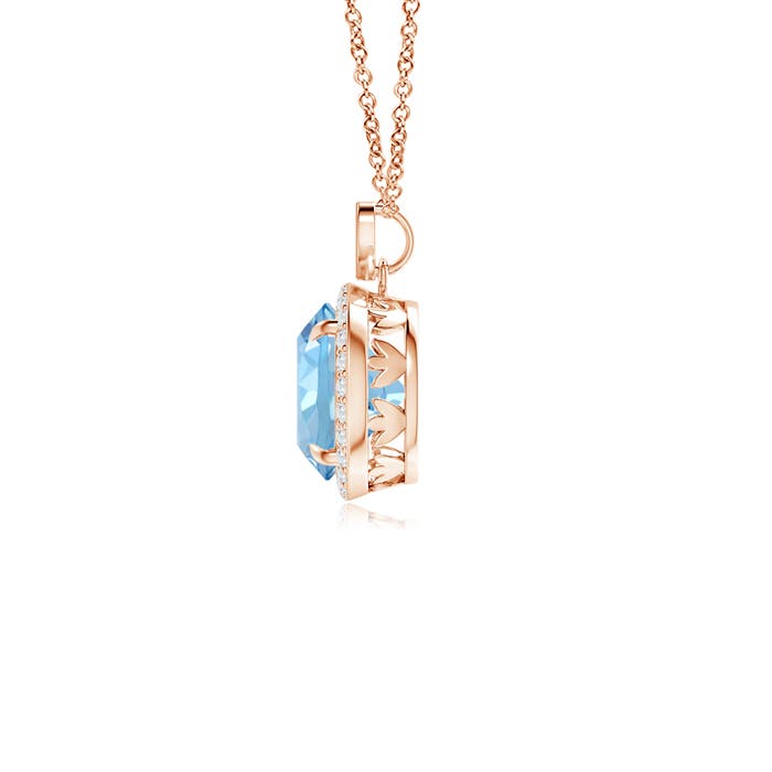 AAAA - Aquamarine / 1.76 CT / 14 KT Rose Gold