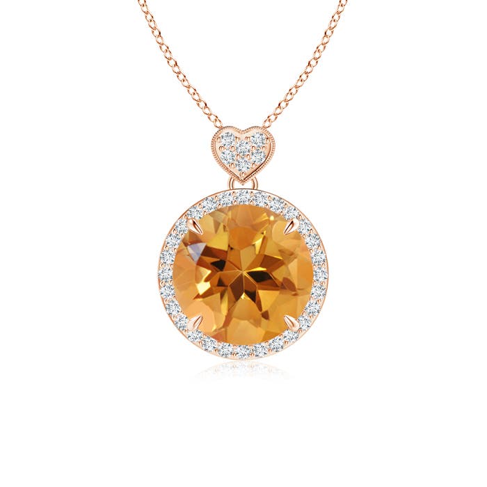 AA - Citrine / 3.4 CT / 14 KT Rose Gold