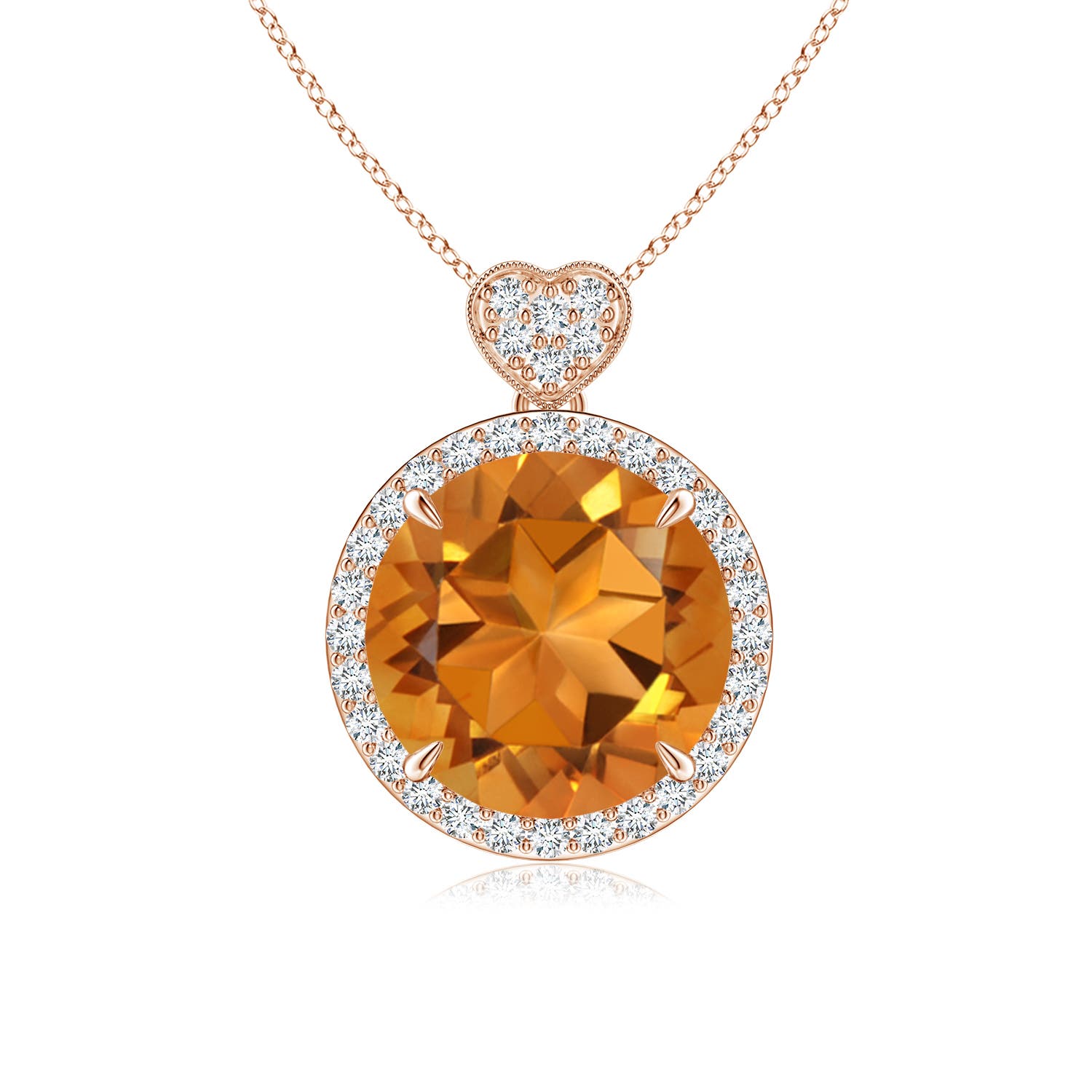 AAA - Citrine / 3.4 CT / 14 KT Rose Gold
