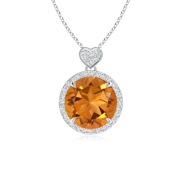 AAA - Citrine / 3.4 CT / 14 KT White Gold