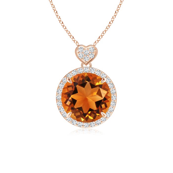 AAAA - Citrine / 3.4 CT / 14 KT Rose Gold