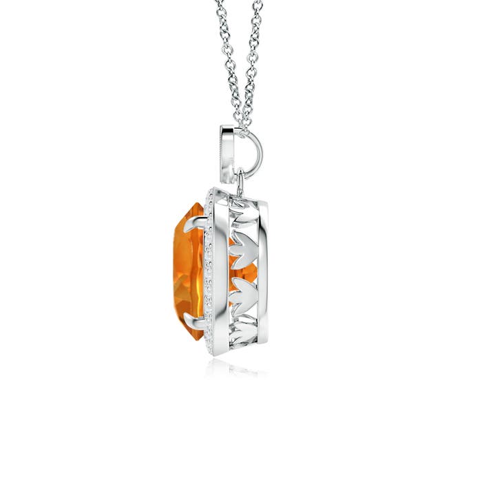 AAAA - Citrine / 3.4 CT / 14 KT White Gold