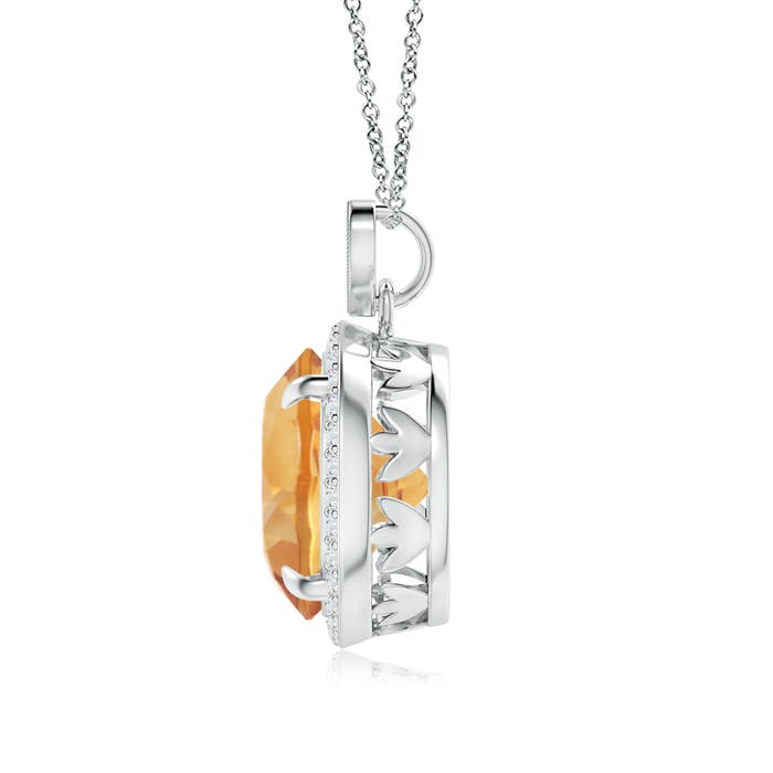 A - Citrine / 6.2 CT / 14 KT White Gold