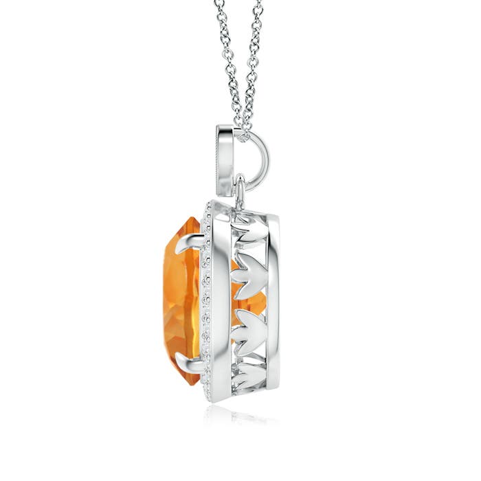 AAA - Citrine / 6.2 CT / 14 KT White Gold