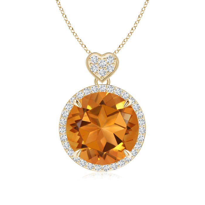 AAA - Citrine / 6.2 CT / 14 KT Yellow Gold