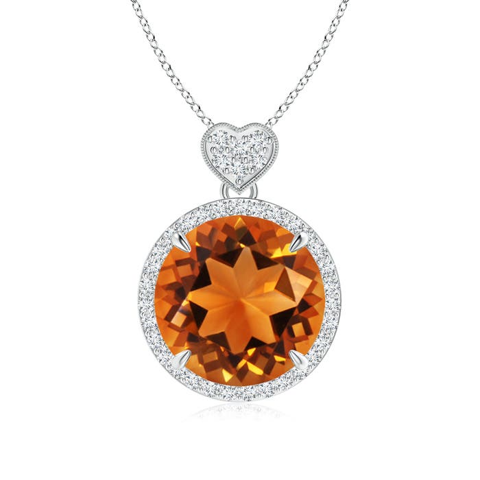 AAAA - Citrine / 6.2 CT / 14 KT White Gold